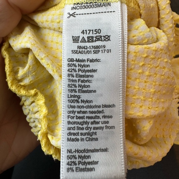 MONSOON Yellow Ruffle Bow One Piece Swimsuit (Size 2-3) - Picture 6 of 6